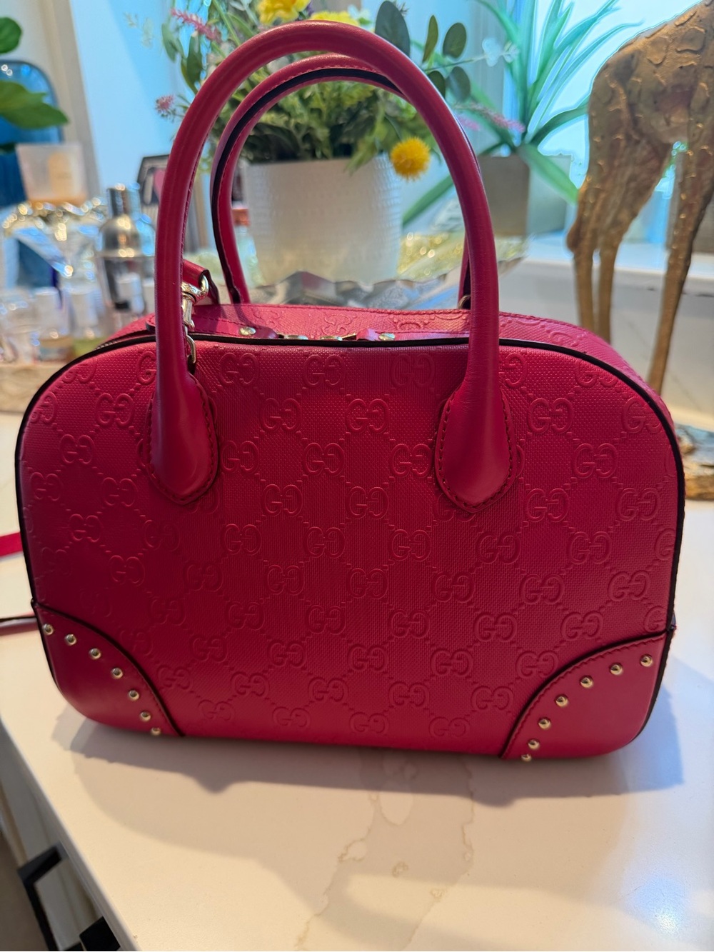 Authentic Gucci Pink Dome Satchel Crossbody